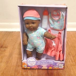 Kids  Precious baby doll toy with dressed and bottle